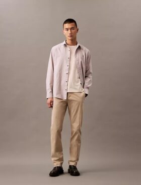 Pantalón chino de algodón elástico Pantalón chino de algodón elástico