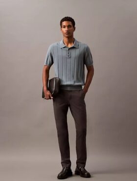 Pantalón chino de algodón elástico Pantalón chino de algodón elástico