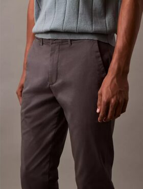Pantalón chino de algodón elástico Pantalón chino de algodón elástico