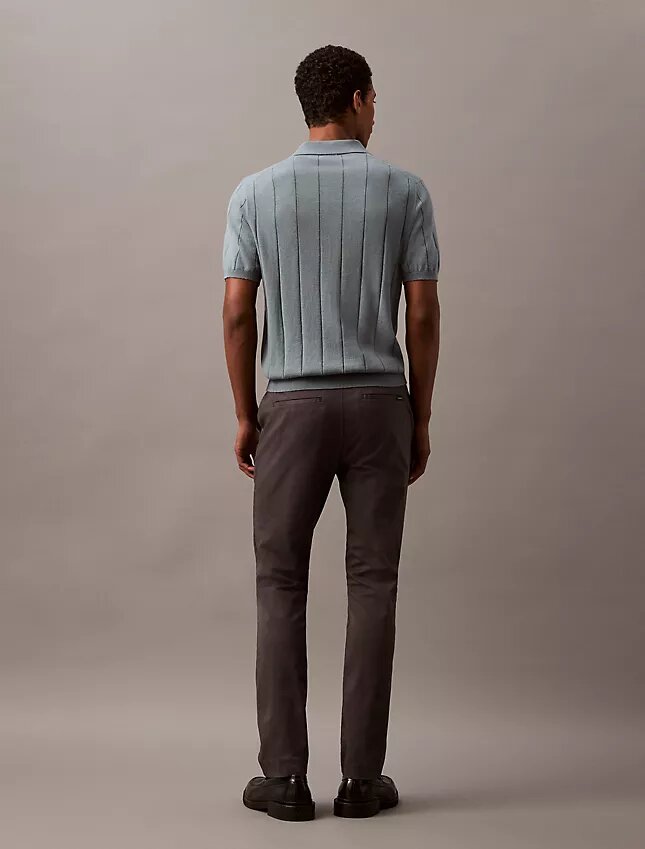 Pantalón chino de algodón elástico Pantalón chino de algodón elástico