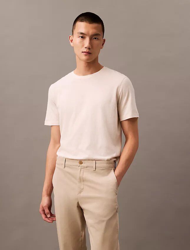 Pantalón chino de algodón elástico Pantalón chino de algodón elástico