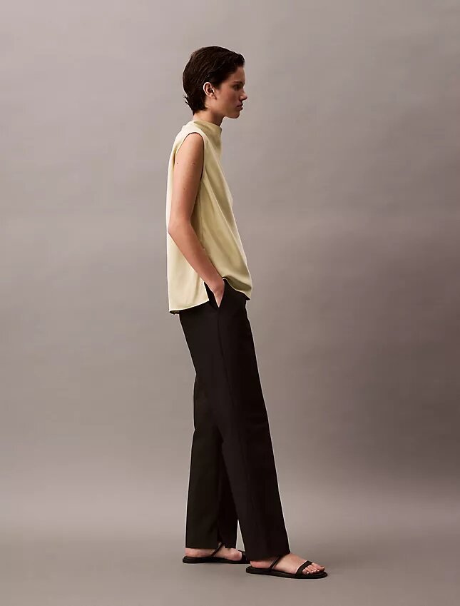 Pantalón cónico elástico refinado Pantalón cónico elástico refinado