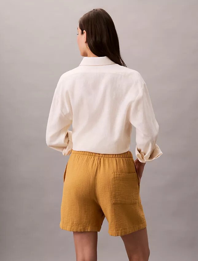 Pantalón corto sin tirantes de doble gasa Pantalón corto sin tirantes de doble gasa
