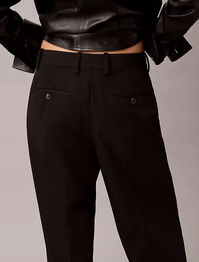 Pantalón de mezcla de gabardina de lana Pantalón de mezcla de gabardina de lana