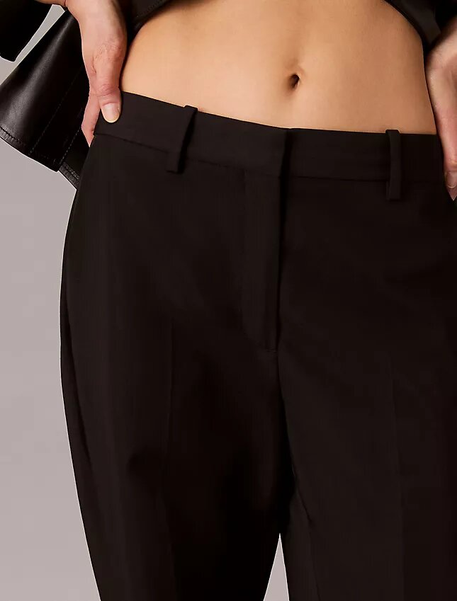 Pantalón de mezcla de gabardina de lana Pantalón de mezcla de gabardina de lana
