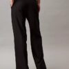 Pantalón de pierna ancha elástico y refinado Pantalón de pierna ancha elástico y refinado