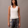 Pantalón entallado con estampado de Denim