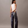 Pantalón entallado con estampado de Denim