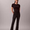Pantalones acampanados ajustados de ponte