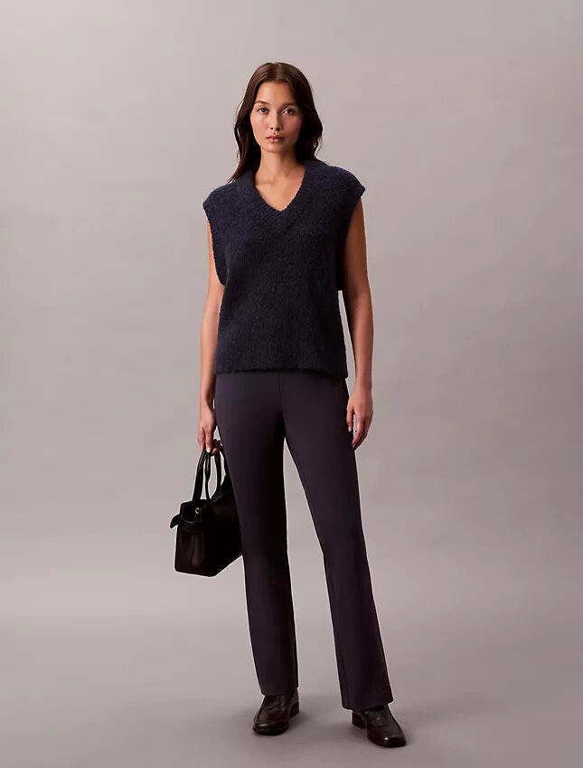 Pantalones acampanados ajustados de ponte Pantalones acampanados ajustados de ponte
