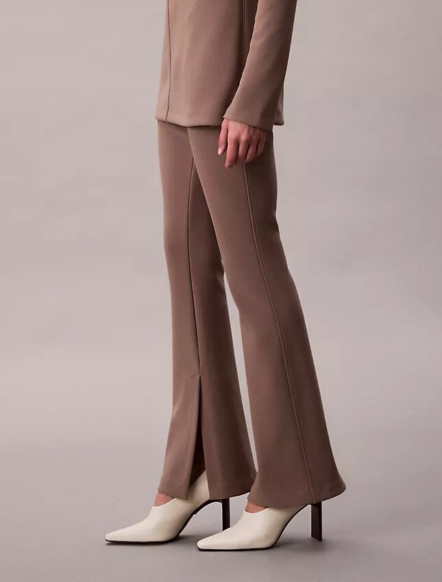 Pantalones acampanados de punto a medida sin cremallera Pantalones acampanados de punto a medida sin cremallera