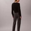 Pantalones ajustados a la tobillera con rayas y cordón Pantalones ajustados a la tobillera con rayas y cordón