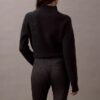Pantalones ajustados con estampado de espiga en tejido Ponte Pantalones ajustados con estampado de espiga en tejido Ponte