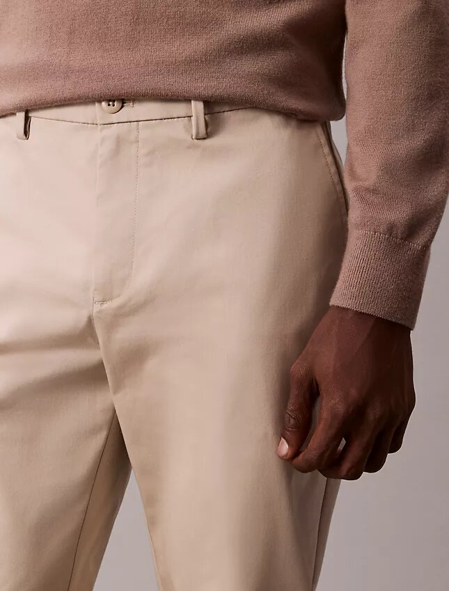 Pantalones ajustados de Cotton Stretch Pantalones ajustados de Cotton Stretch