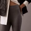 Pantalones ajustados de ponte liso Pantalones ajustados de ponte liso