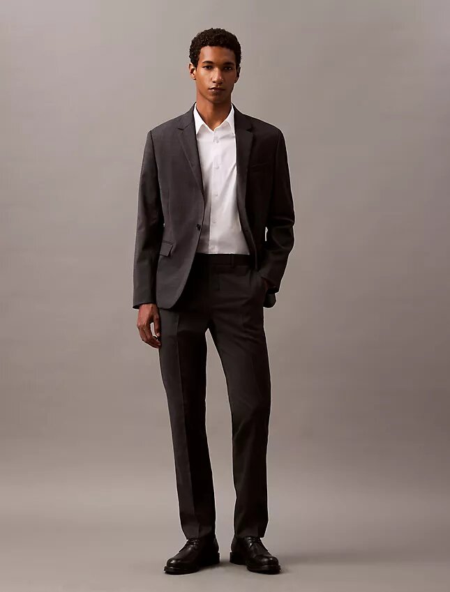 Pantalones ajustados de sastrería en mezcla de lana Pantalones ajustados de sastrería en mezcla de lana