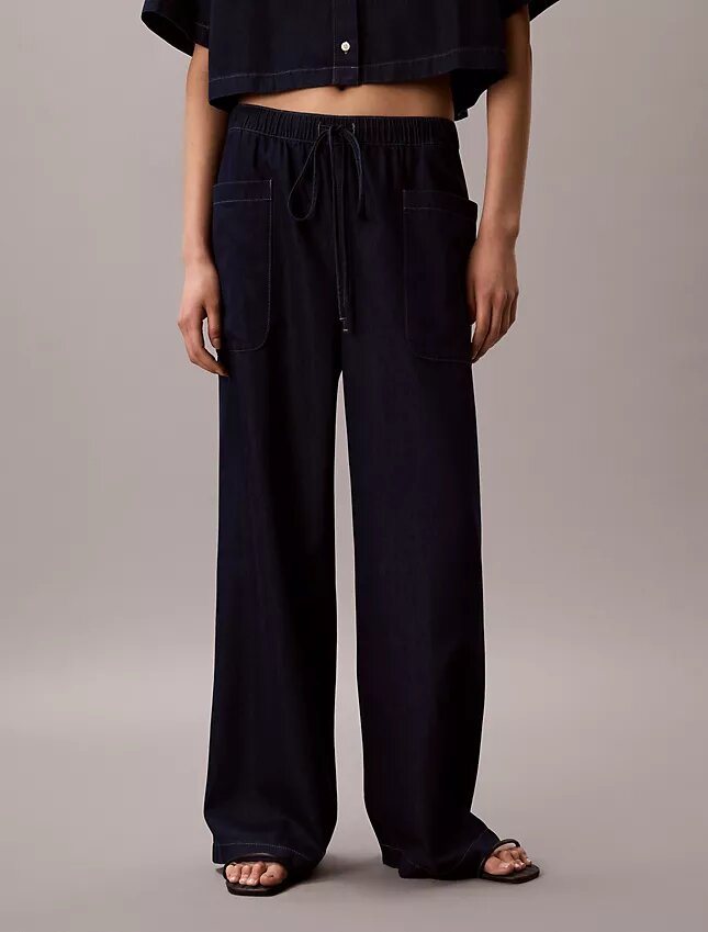 Pantalones cargo de algodón y lyocell sin cremallera Pantalones cargo de algodón y lyocell sin cremallera