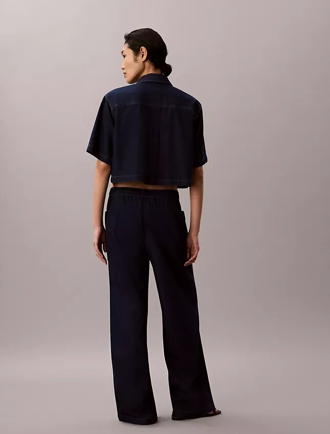 Pantalones cargo de algodón y lyocell sin cremallera Pantalones cargo de algodón y lyocell sin cremallera