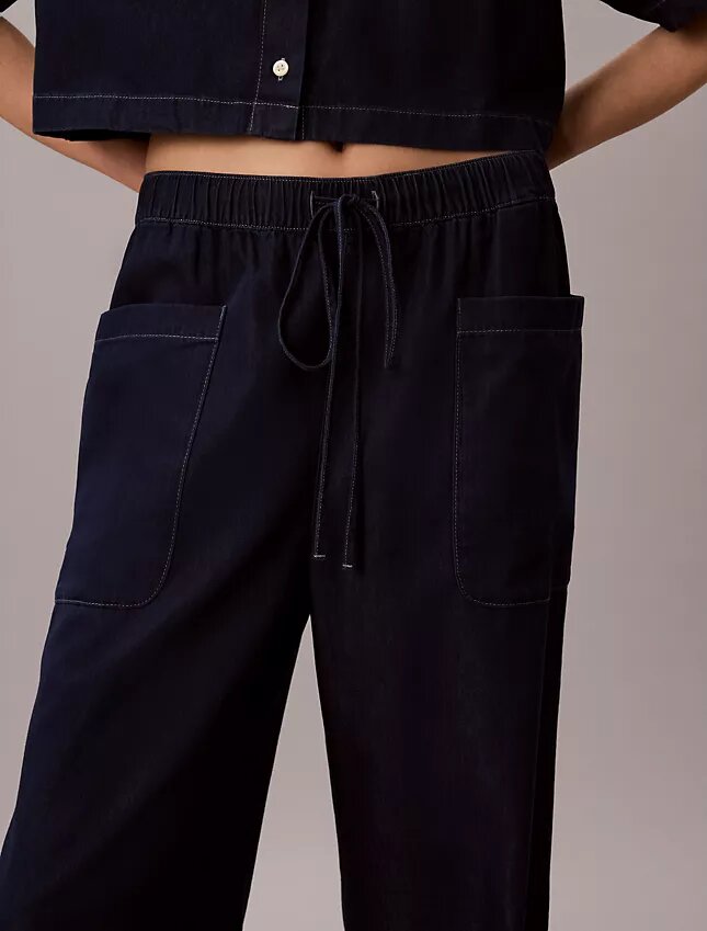 Pantalones cargo de algodón y lyocell sin cremallera Pantalones cargo de algodón y lyocell sin cremallera