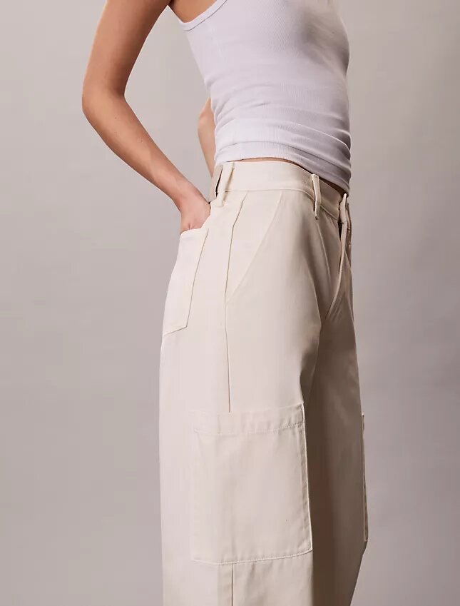 Pantalones cargo de Denim de corte holgado Pantalones cargo de Denim de corte holgado