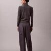 Pantalones cargo holgados de sarga de satén Pantalones cargo holgados de sarga de satén