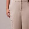 Pantalones cargo holgados de sarga de satén Pantalones cargo holgados de sarga de satén