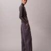 Pantalones cargo holgados de sarga de satén Pantalones cargo holgados de sarga de satén
