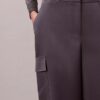 Pantalones cargo holgados de sarga de satén Pantalones cargo holgados de sarga de satén