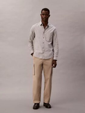 Pantalones cargo rectos de algodón Cotton Stretch Pantalones cargo rectos de algodón Cotton Stretch