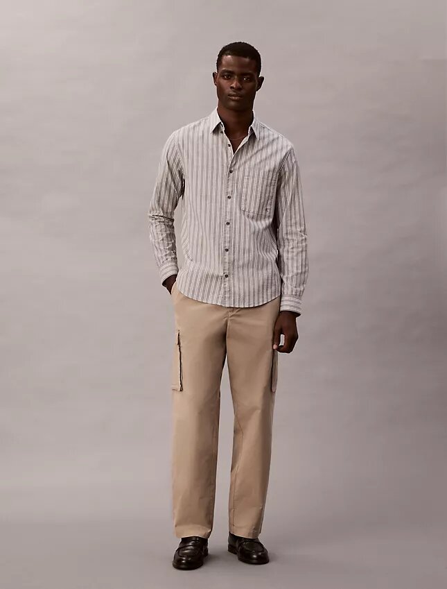 Pantalones cargo rectos de algodón Cotton Stretch Pantalones cargo rectos de algodón Cotton Stretch