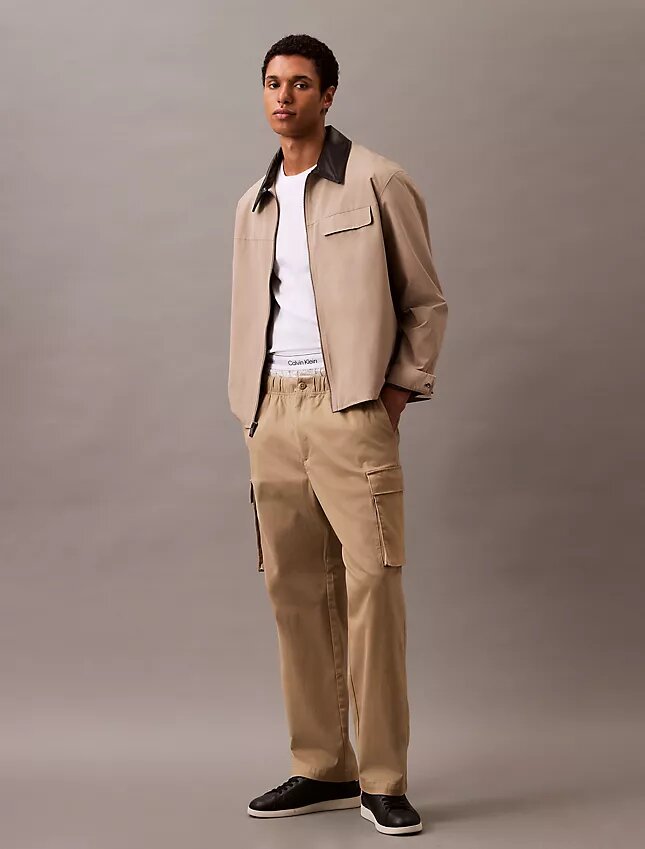 Pantalones cargo rectos de algodón Cotton Stretch Pantalones cargo rectos de algodón Cotton Stretch