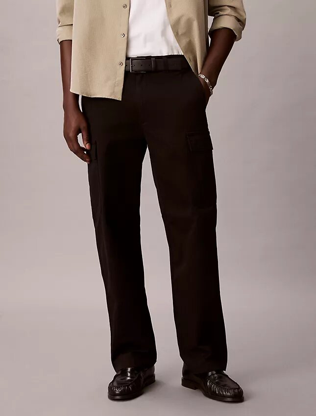 Pantalones cargo rectos de algodón elástico estilo 90s Straight Pantalones cargo rectos de algodón elástico estilo 90s Straight