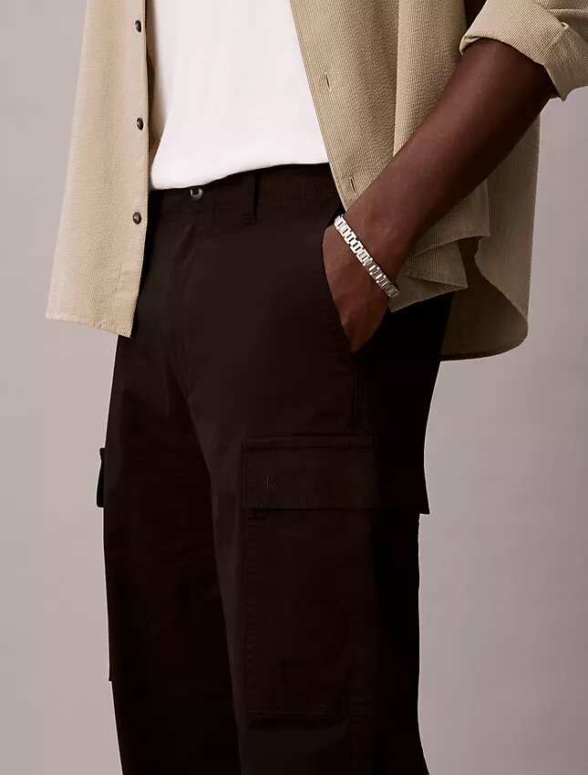 Pantalones cargo rectos de algodón elástico estilo 90s Straight Pantalones cargo rectos de algodón elástico estilo 90s Straight
