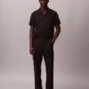 Pantalones cargo rectos holgados de lino y algodón Pantalones cargo rectos holgados de lino y algodón