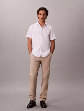 Pantalones chino ajustados de algodón