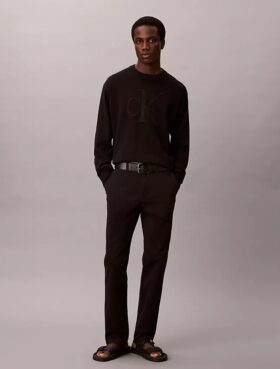Pantalones chino ajustados de algodón