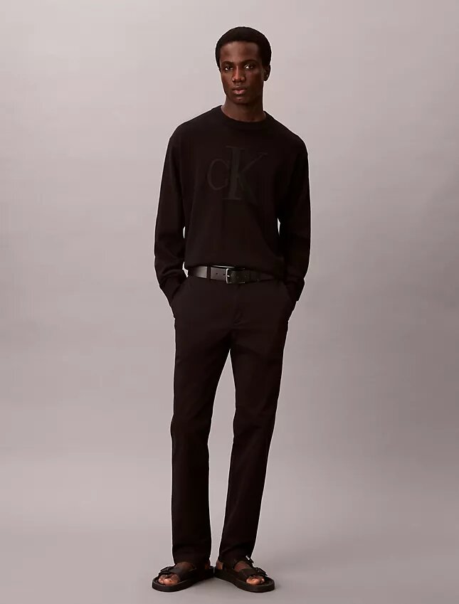 Pantalones chino ajustados de algodón Pantalones chino ajustados de algodón