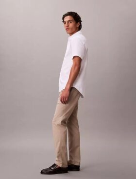 Pantalones chino ajustados de algodón