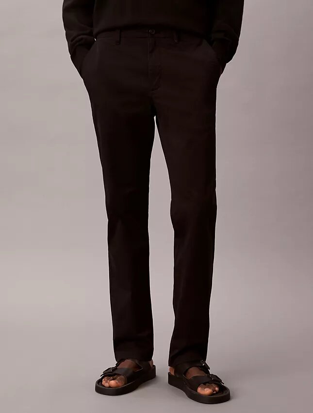 Pantalones chino ajustados de algodón Pantalones chino ajustados de algodón