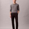 Pantalones chino ajustados de satén de algodón Pantalones chino ajustados de satén de algodón