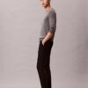 Pantalones chino ajustados de satén de algodón Pantalones chino ajustados de satén de algodón