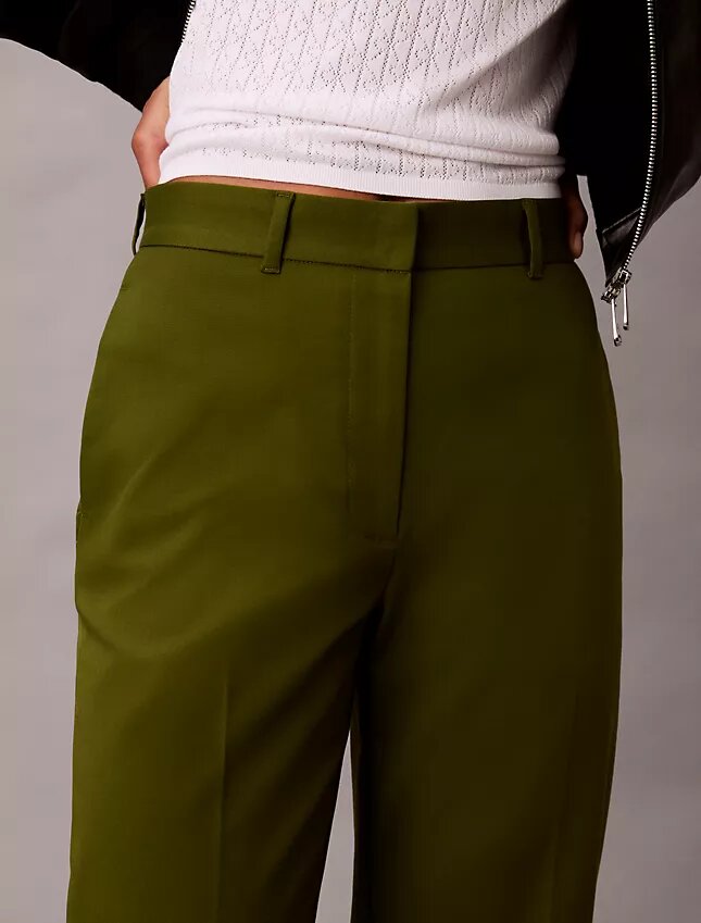 Pantalones chino de algodón Cotton Stretch de corte recto Pantalones chino de algodón Cotton Stretch de corte recto