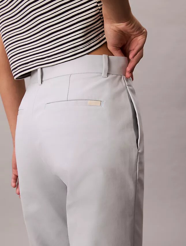Pantalones chino de algodón Cotton Stretch de corte recto Pantalones chino de algodón Cotton Stretch de corte recto