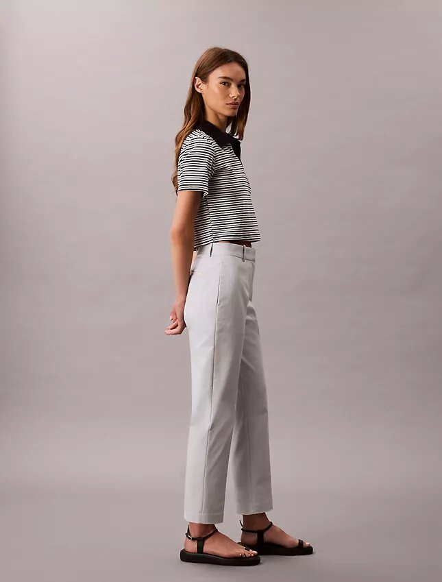 Pantalones chino de algodón Cotton Stretch de corte recto Pantalones chino de algodón Cotton Stretch de corte recto