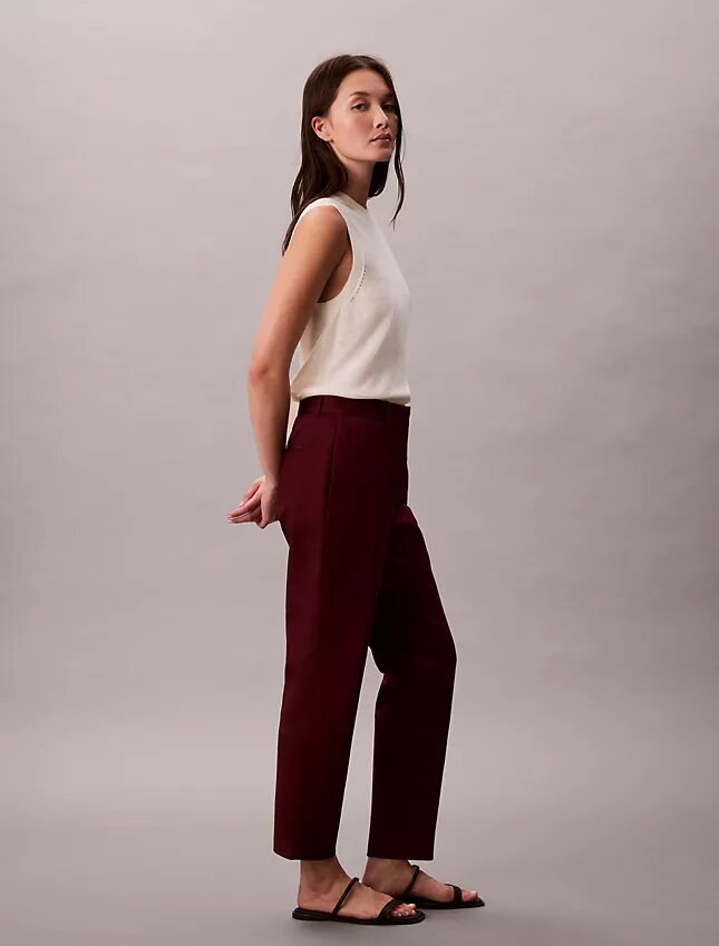 Pantalones chino de algodón Cotton Stretch de corte recto Pantalones chino de algodón Cotton Stretch de corte recto