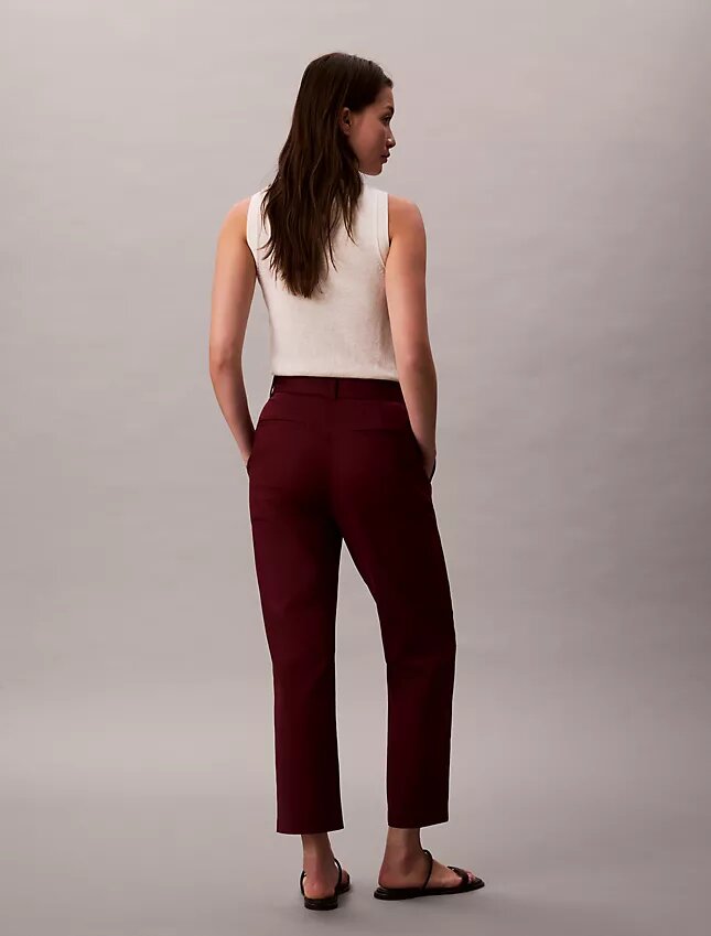 Pantalones chino de algodón Cotton Stretch de corte recto Pantalones chino de algodón Cotton Stretch de corte recto