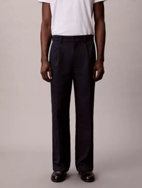 Pantalones chino rectos con pliegues estilo años 90