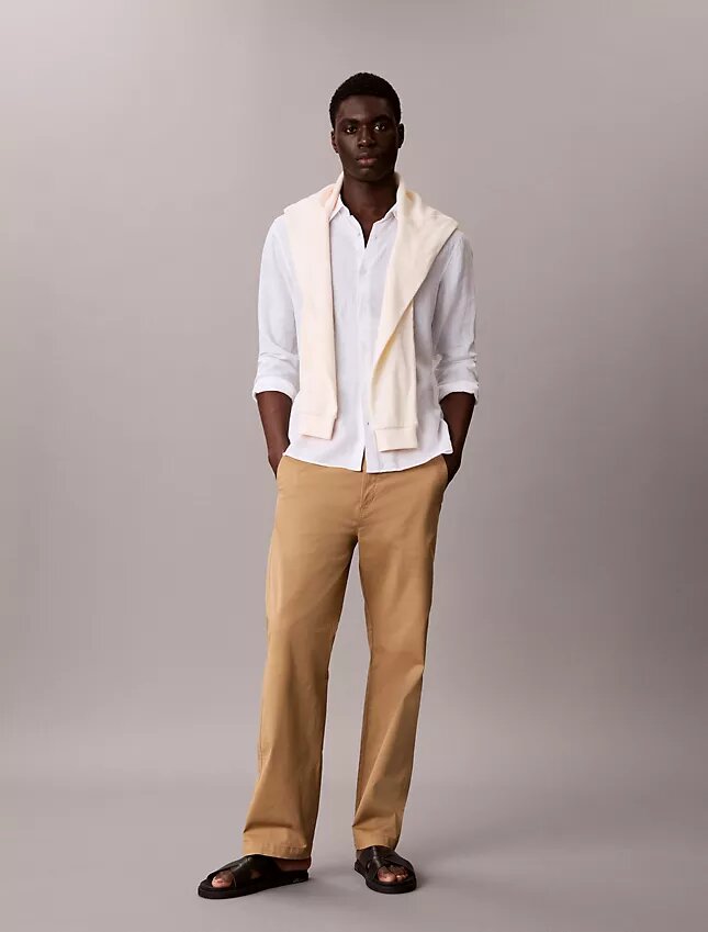 Pantalones chino rectos de algodón elástico de los años 90s Straight Pantalones chino rectos de algodón elástico de los años 90s Straight