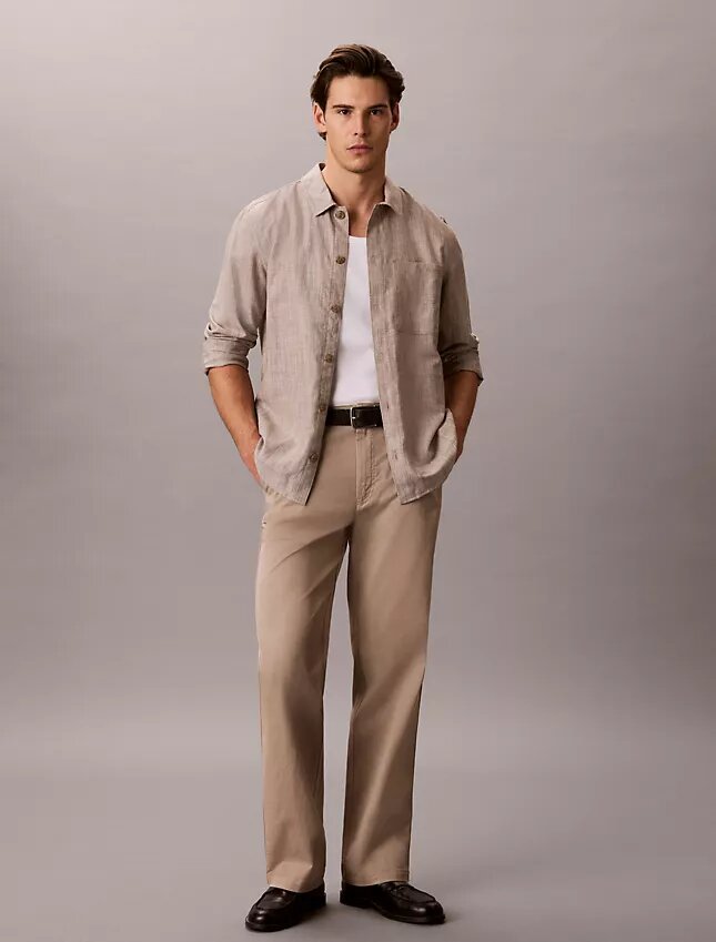 Pantalones chino rectos estilo años 90 Pantalones chino rectos estilo años 90