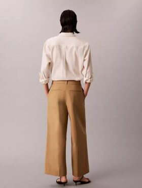 Pantalones chinos cropped de pierna ancha